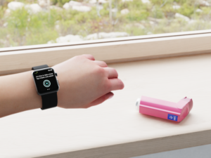 Adobe-screens-on-watch drug delivery app