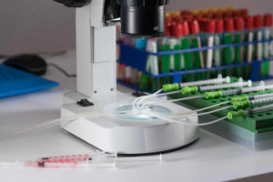 lab on chip device in microbiological laboratory