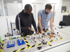 Working in the lab